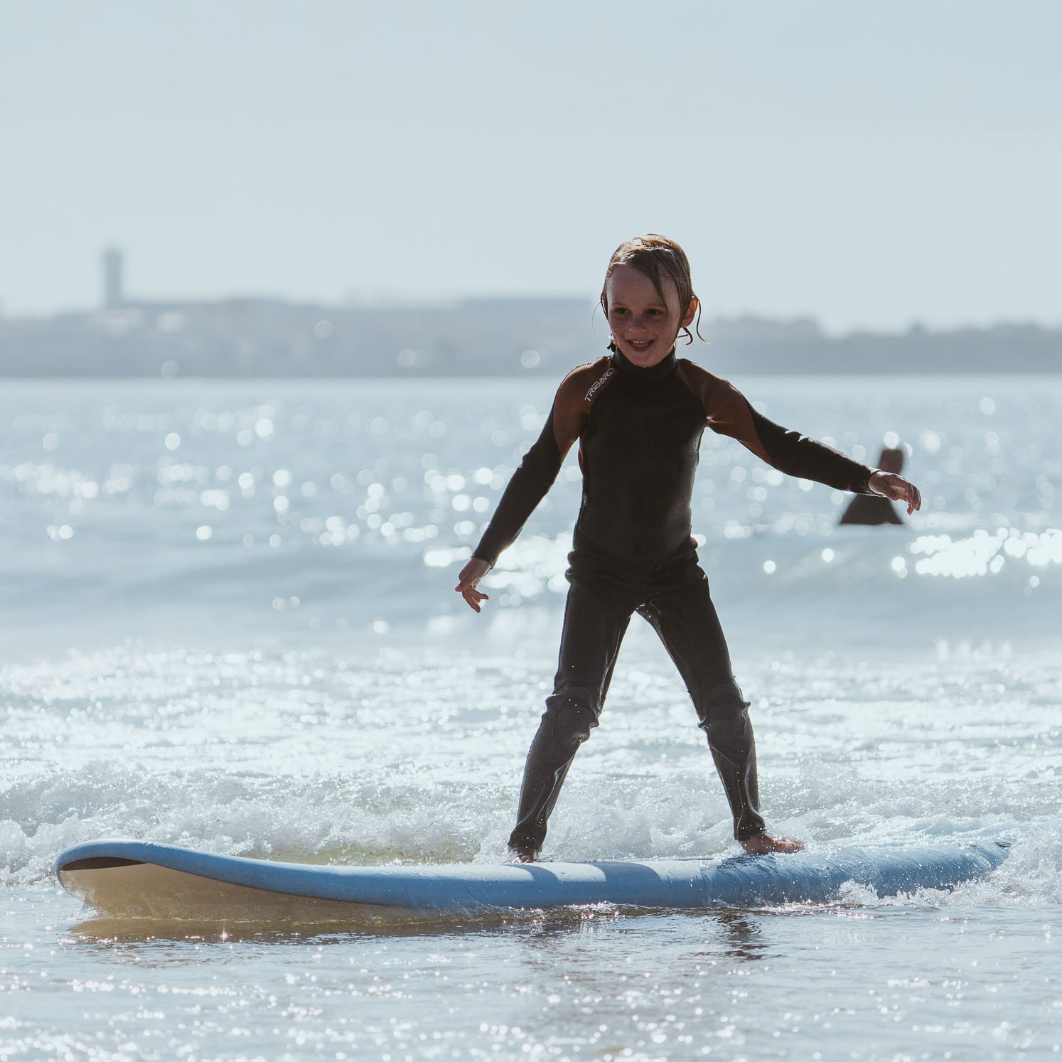 surfing kid